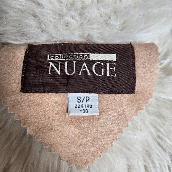 Y2K Penny Lane Faux Suede Faux Fur Boho Coat Jacket Size S Beige - Picture 15 of 15